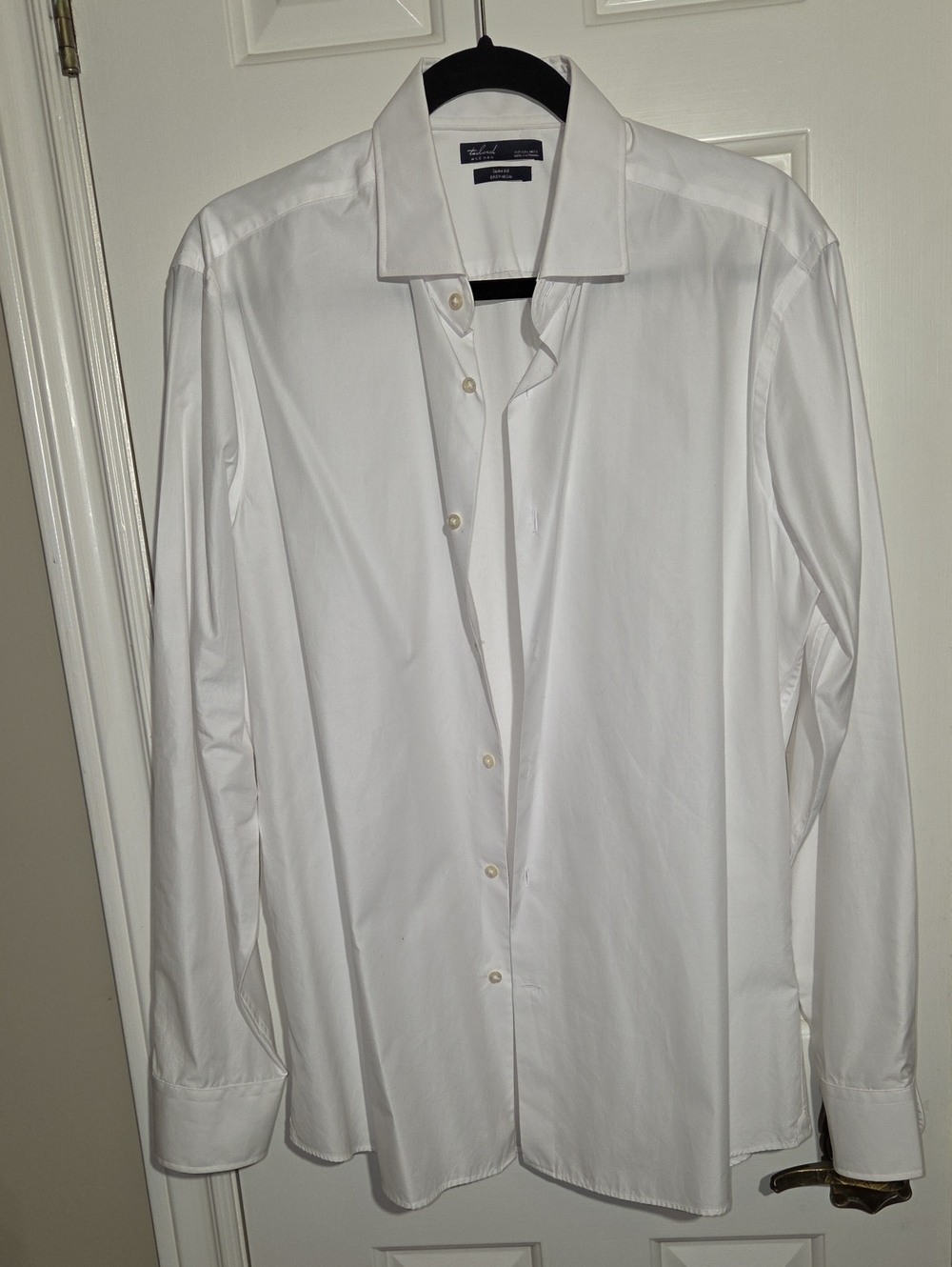 White Men's Dress Shirt - Classic Cotton Button-Up